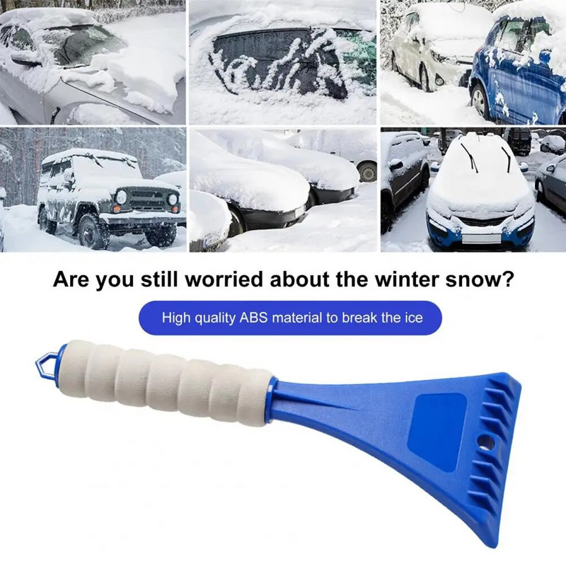 Eva rokturi sniega lāpsta Auto sniega lāpsta Lieljaudas automašīnu ledus skrāpis ar pakarināmu pretslīdes rokturi, daudzfunkcionāls priekš vējstikla