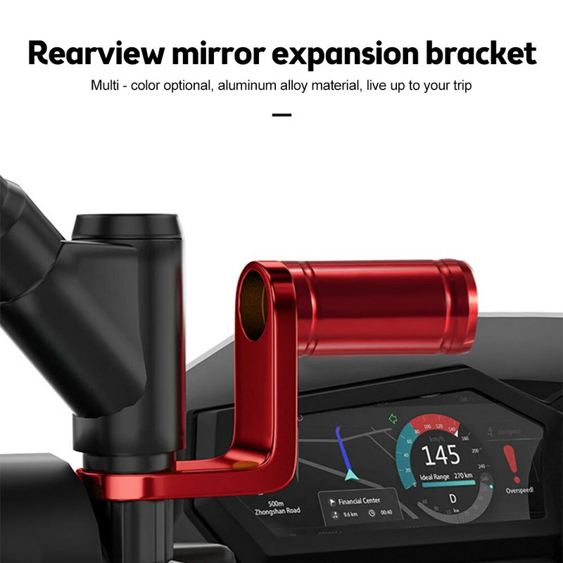 Motociklu piederumi Atpakaļskata spoguļa stiprinājuma pagarinātāja kronšteina turētāja Motocikla piederumu stiprinājums Triumph Suzuki Kawasaki