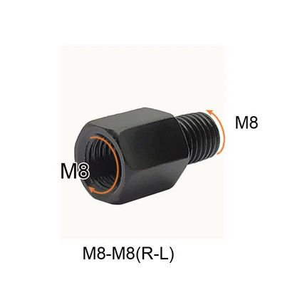 Rolleri mootorratta must peegli adapter M10 M8 10 mm 8 mm tahavaatepeeglite adapterid parema vasaku käe keerme teisenduspoldi kruvid