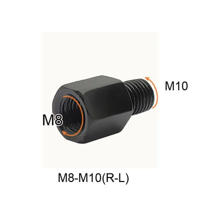 Rolleri mootorratta must peegli adapter M10 M8 10 mm 8 mm tahavaatepeeglite adapterid parema vasaku käe keerme teisenduspoldi kruvid