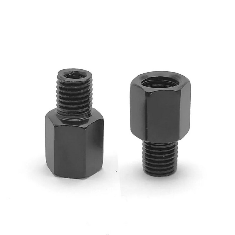 Rolleri mootorratta must peegli adapter M10 M8 10 mm 8 mm tahavaatepeeglite adapterid parema vasaku käe keerme teisenduspoldi kruvid