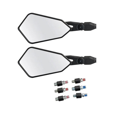 Vastupidav mootorratta tahavaatepeegli komplekt Spiegel Paar Honda Yamaha Kawasaki Maverick Booster M10 Enduro KTM Suzuki Black jaoks