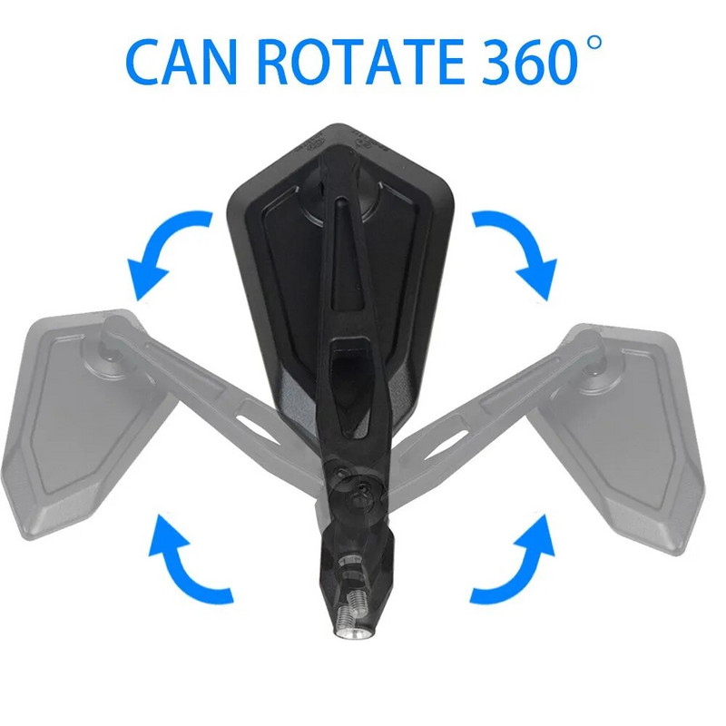 Vastupidav mootorratta tahavaatepeegli komplekt Spiegel Paar Honda Yamaha Kawasaki Maverick Booster M10 Enduro KTM Suzuki Black jaoks