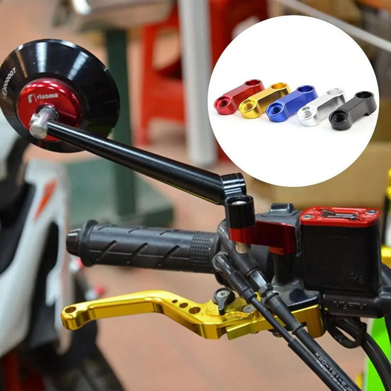 2 TK vastupidavad mootorrattatarvikud Mootorratas koos kruviga pikendusadapteri klambriga tahavaatepeeglid pikendusega tõusutoru ülekandealus