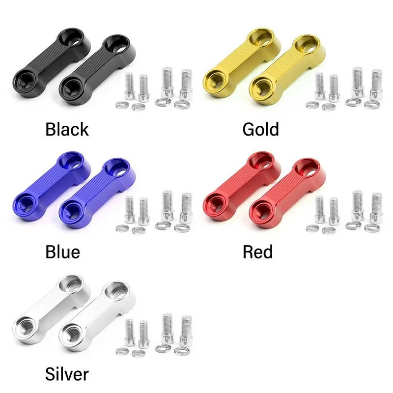 2 TK vastupidavad mootorrattatarvikud Mootorratas koos kruviga pikendusadapteri klambriga tahavaatepeeglid pikendusega tõusutoru ülekandealus