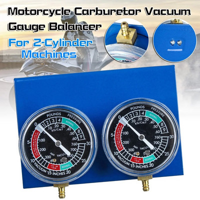 2 Cylinder Motorcycle Carburetor Carb Synchronizer Kit Motorcycle Carburetor Vacuum Gauge Balancer Synchronizer Tool W/Hose Kit