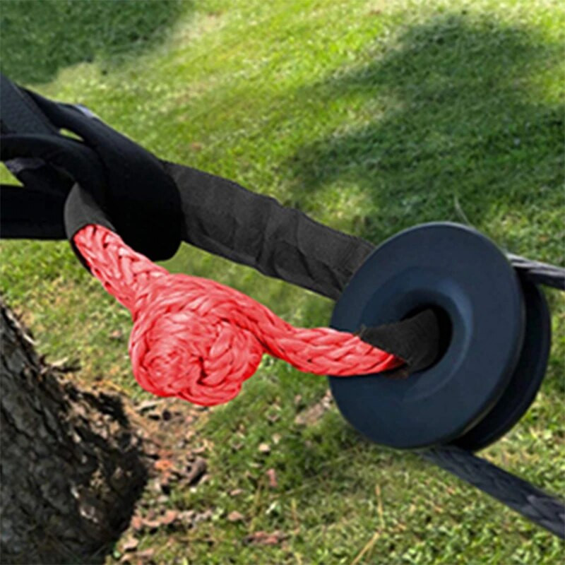 Minkštos apkabos sintetinis lynas bekelėje 38 000 Lbs 1/2" X 22 colių vilkties diržo gervė, skirta automobilio priekabai keturračiams UTV visureigiams atkurti