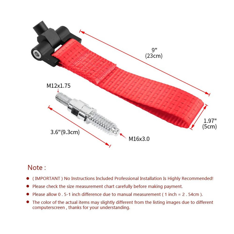 Universāla auto vilkšanas siksna Sakabes āķa trose priekš BMW E32 E36 E46 E60 E81 E90 E91 E92 Eiropas priekš Toyota Honda Nissan japāņu auto