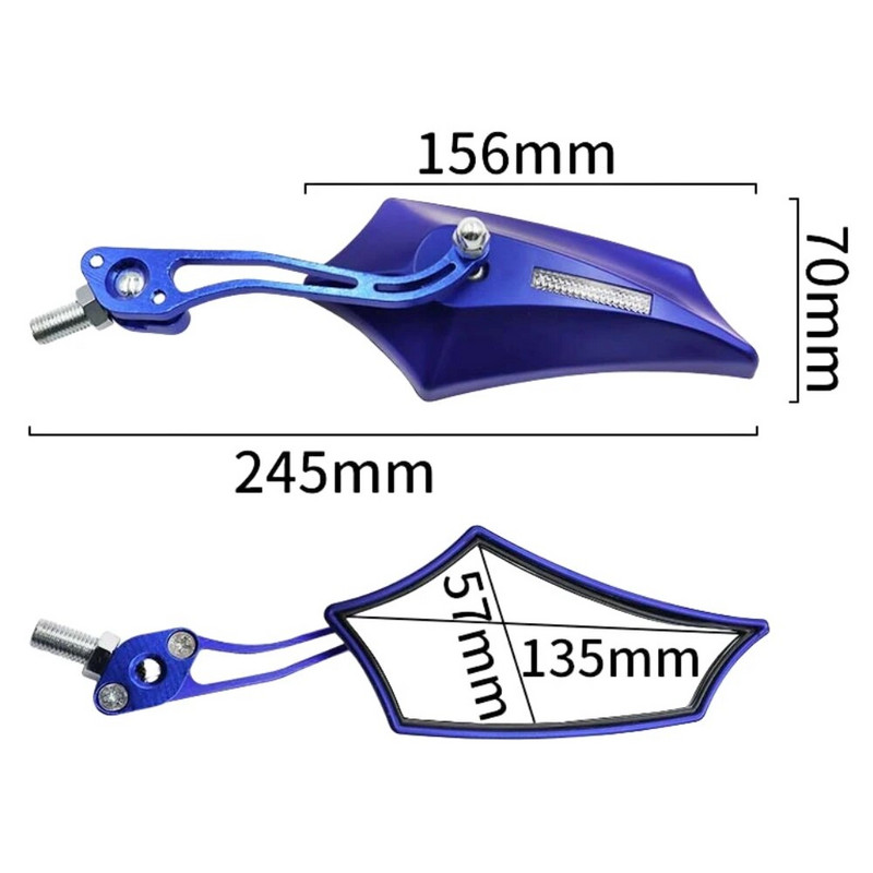 CNC Motocikla Atpakaļskata Spoguļpedāļa Elektriskā Motocikla Universālie Spoguļu Modifikācijas Piederumi