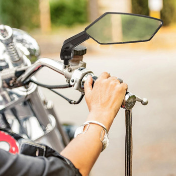 2бр. Мотоциклетно огледало за обратно виждане Скутер Електронен велосипед Огледала за обратно виждане Electrombile Задна страна Изпъкнало огледало 8 мм 10 мм въглеродни влакна