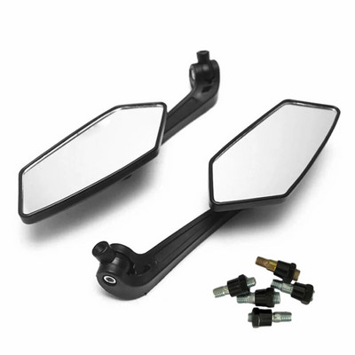 2 τμχ μοτοσικλέτας καθρέφτης οπισθοπορείας σκούτερ Ηλεκτρονικό ποδήλατο Καθρέφτες οπισθοπορείας Electrombile πίσω πλευρικός κυρτός καθρέφτης 8 mm 10 mm ανθρακονήματα