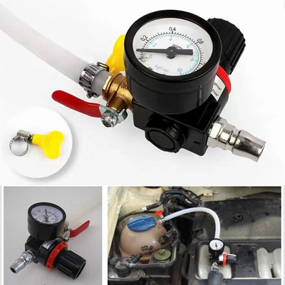 Car Coolant Water Tank Leakage Detector Universal Pressure Tester Gauge Tool Durable Car Cooling System Tester Radiator