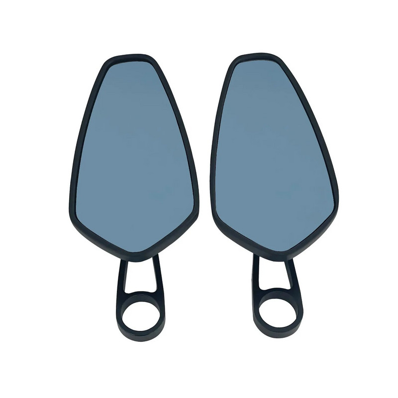 7/8" 22mm must universaalne mootorratta alumiiniumist käepideme ots külgmised tahavaatepeeglid valge sinise klaasiga