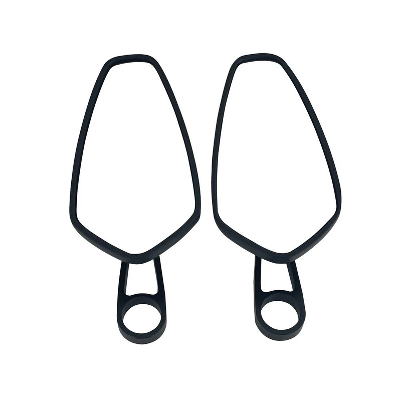 7/8" 22mm must universaalne mootorratta alumiiniumist käepideme ots külgmised tahavaatepeeglid valge sinise klaasiga