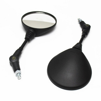 PECHAM 2 ΤΕΜ Μοτοσικλέτα Μαύρο Universal Πλαϊνός Καθρέπτης Πίσω Καθρέπτης 10mm Πτυσσόμενος Στρογγυλός Καθρέφτης από κράμα αλουμινίου