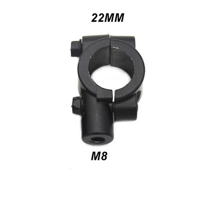 1PC 22 mm M8 M10 motocikla atpakaļskata stūres spoguļa stiprinājuma turētāja adaptera skava, pamatnes nojumes kronšteins, modernizēšanas piederumi
