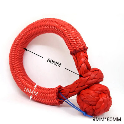 Sarkans mīksts važas 4x4 apvidus auto pikapa vilkšanai