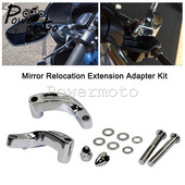 Mootorratta alumiiniumist peegli ümberpaigutamise pikendusadapteri komplekt Harley CVO Softail Breakout FXSB Fat Bob Low Rider FXDL kohandatud jaoks