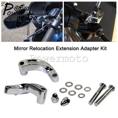 Комплект адаптер за удължаване на алуминиево огледало за мотоциклет за Harley CVO Softail Breakout FXSB Fat Bob Low Rider FXDL Custom