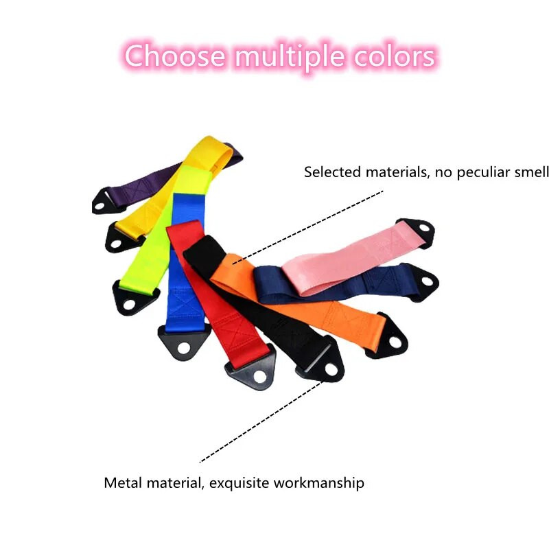 25*5 cm piekabes siksna Universāla augstas kvalitātes sacīkšu automašīnas vilkšanas siksna/vilkšanas troses/āķis/vilkšanas stieņi bez skrūvēm, automašīnu piederumi