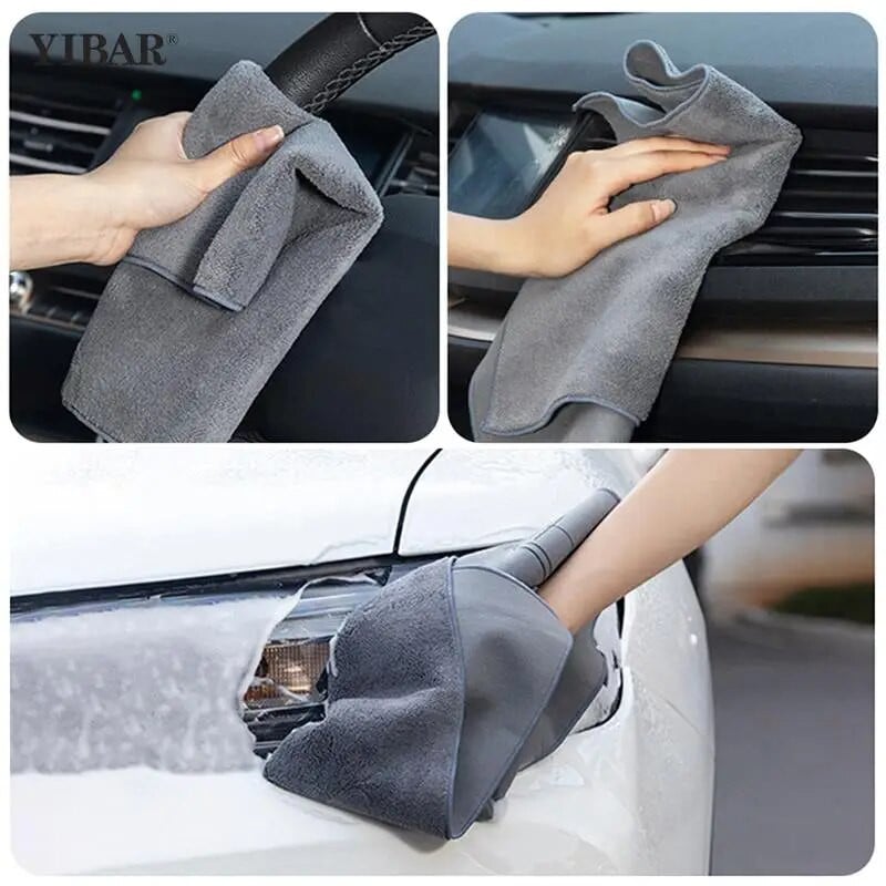 Īpaši uzsūcošs automašīnu žāvēšanas dvielis zamšādas koraļļu samta divpusējs automašīnu tīrīšanas audums, daudzfunkcionāls auto dvieļu auto aksesuāri