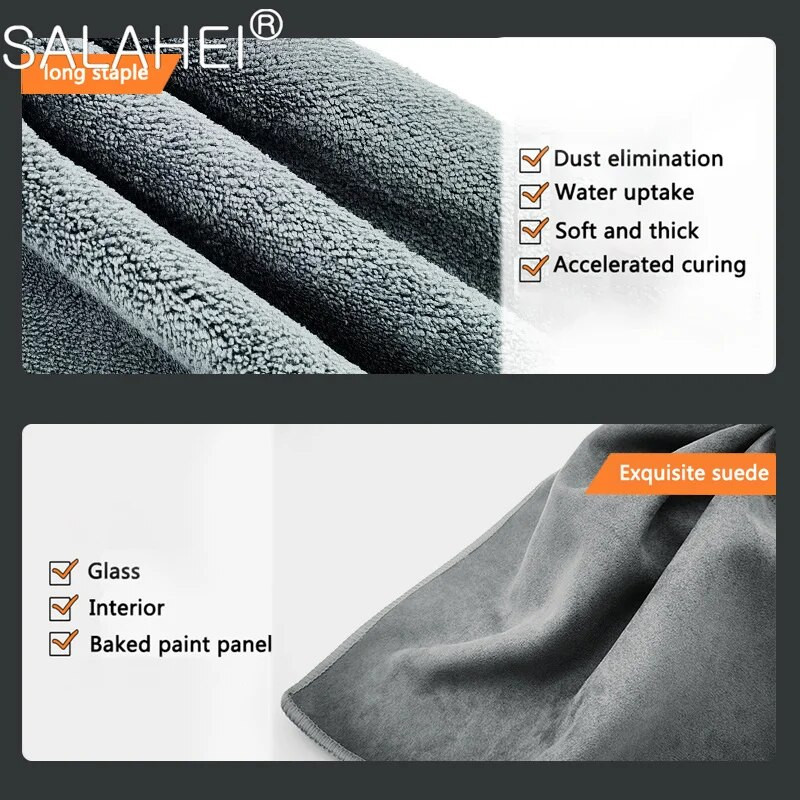 1 TK seemisnahast mikrokiust pehme puhastuslapp, pesu kuivatusrätik ZEEKR X ZEEKR 001 ZEEKR 009 2022 2023 2024 autotarvikutele