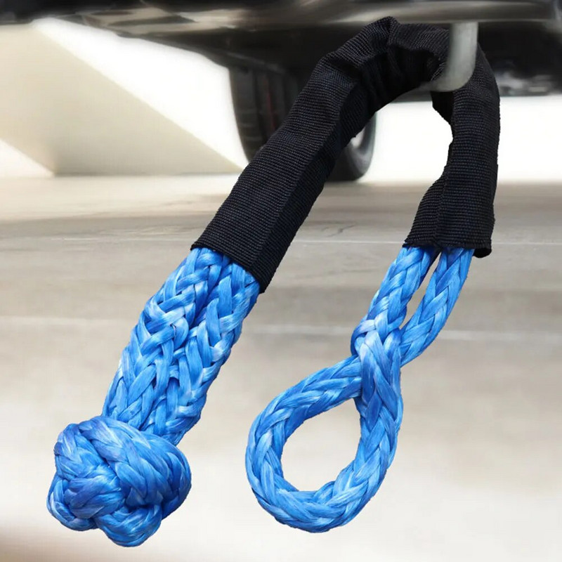 Automašīnas piekabes lentes virve 38000 mārciņu sintētiska, mīksta važas virve, lieljaudas bezceļa vilkšanas važas siksna, nodilumizturīgs U-veida āķis