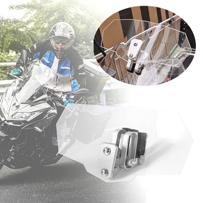 Extensie universală de parbriz pentru motocicletă, spoiler reglabil, deflector de parbriz cu clemă pentru BMW KAWASAKI YAMAHA HONDA SUZUKI