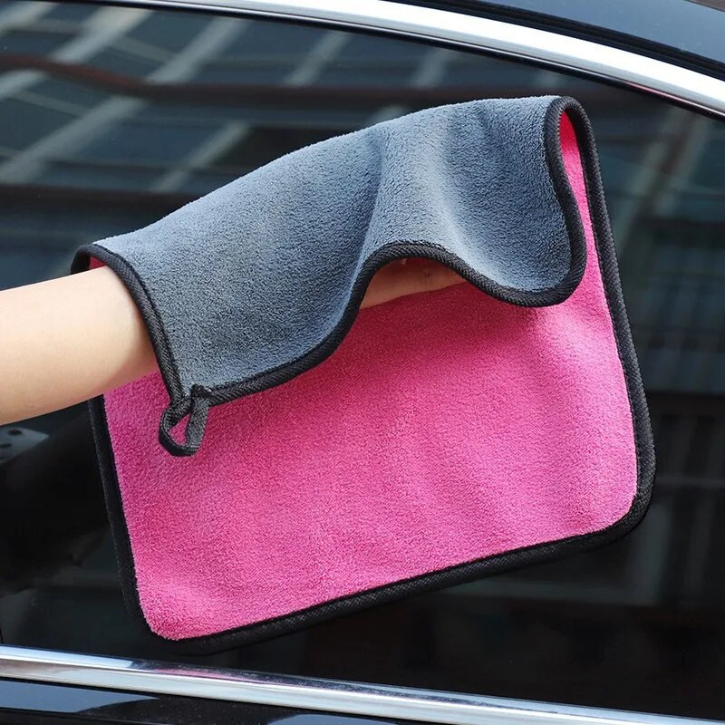 4gab Auto mikrošķiedras dvieļu mazgāšanas lupatiņa auto tīrīšanas durvju logu kopšana bieza spēcīga ūdens absorbcija auto aksesuāri 30x40cm