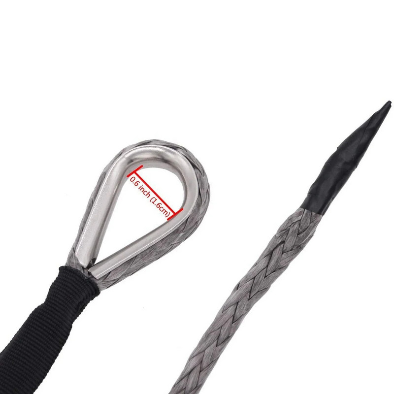 Καλώδιο βαρούλκου 15m Kevlar Cable Tower Car Tow Strap Trailer Rope with Hog for ATV Off Road Accessories 7700lbs 3,5T