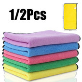 30x60cm automazgātava mikrošķiedras dvieļi auto tīrīšana žāvēšanas lupata auto kopšanas lupata mikrošķiedras dvielis auto detaļu piederumi 1/2gab