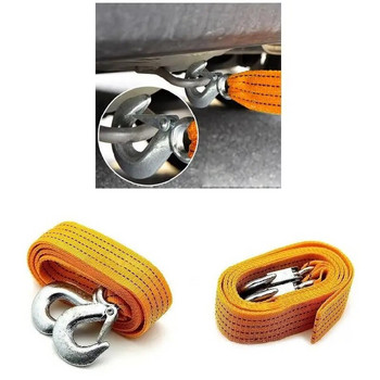 3M тежкотоварно въже за теглене на кола Колан с ремък за кабел с 2 куки против приплъзване за превозно средство Въже за аварийно възстановяване на пътя