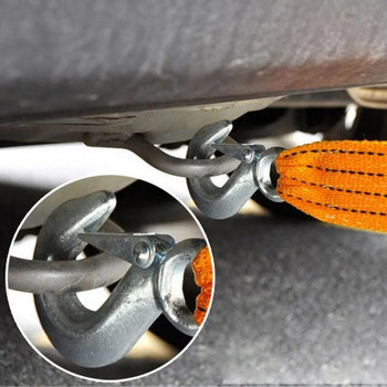 3M тежкотоварно въже за теглене на кола Колан с ремък за кабел с 2 куки против приплъзване за превозно средство Въже за аварийно възстановяване на пътя