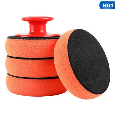 4PCS Car Wax Polish Pad Wash Tool Manual Polishing Beauty Polisher Pads Kit Auto Polisher Waxing Sponge
