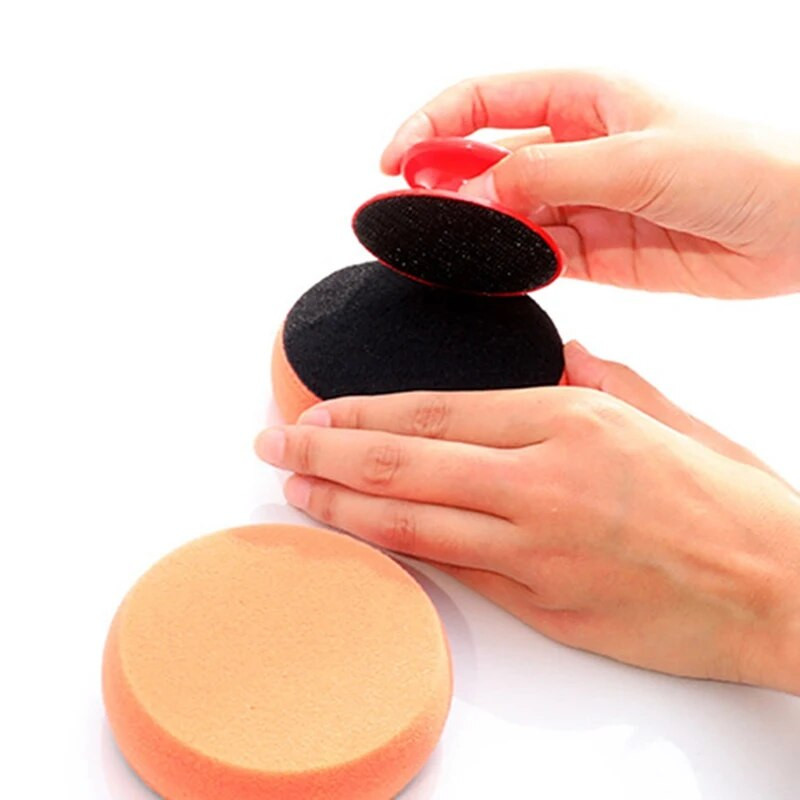 4PCS Car Wax Polish Pad Wash Tool Manual Polishing Beauty Polisher Pads Kit Auto Polisher Waxing Sponge