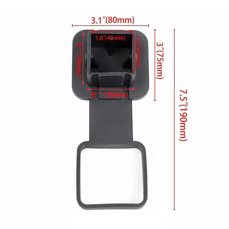 1 tk uue auto pistiku kate haagise konks tolmukindel pistiku kandiline suu kaitsekate Toyota 2-tollise haakekonksu vastuvõtja jaoks 