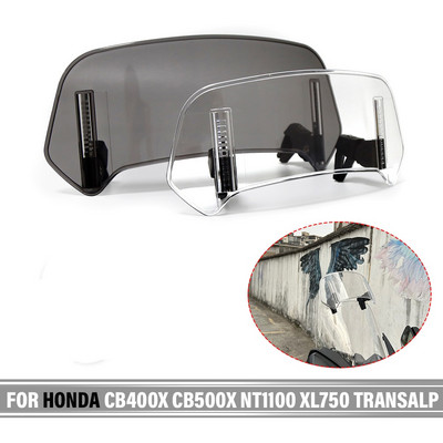 Универсално удължение на предното стъкло на мотоциклет, регулируем дефлектор на спойлера за HONDA CB400X CB500X NT1100 XL750 Transalp ADV 150