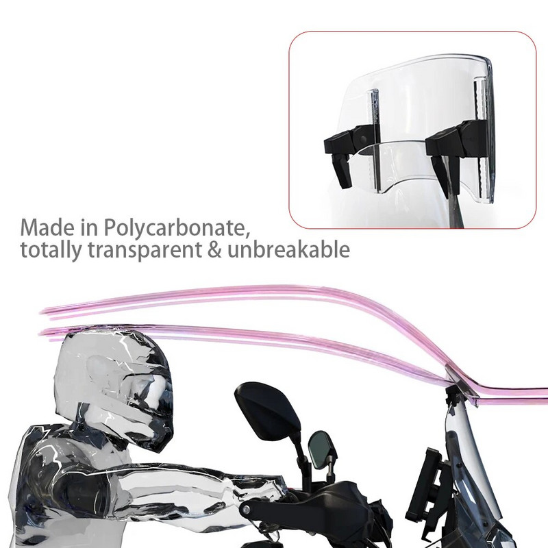 Universāls motocikla vējstikla pagarinājuma regulējams spoilera deflektors priekš HONDA CB400X CB500X NT1100 XL750 Transalp ADV 150