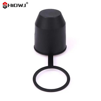 Универсален 50 мм автоматичен теглич Сферичен капак Аксесоари Издръжлива черна капачка Теглич за теглич Каравана Автомобилно ремарке Защитно покритие за теглич