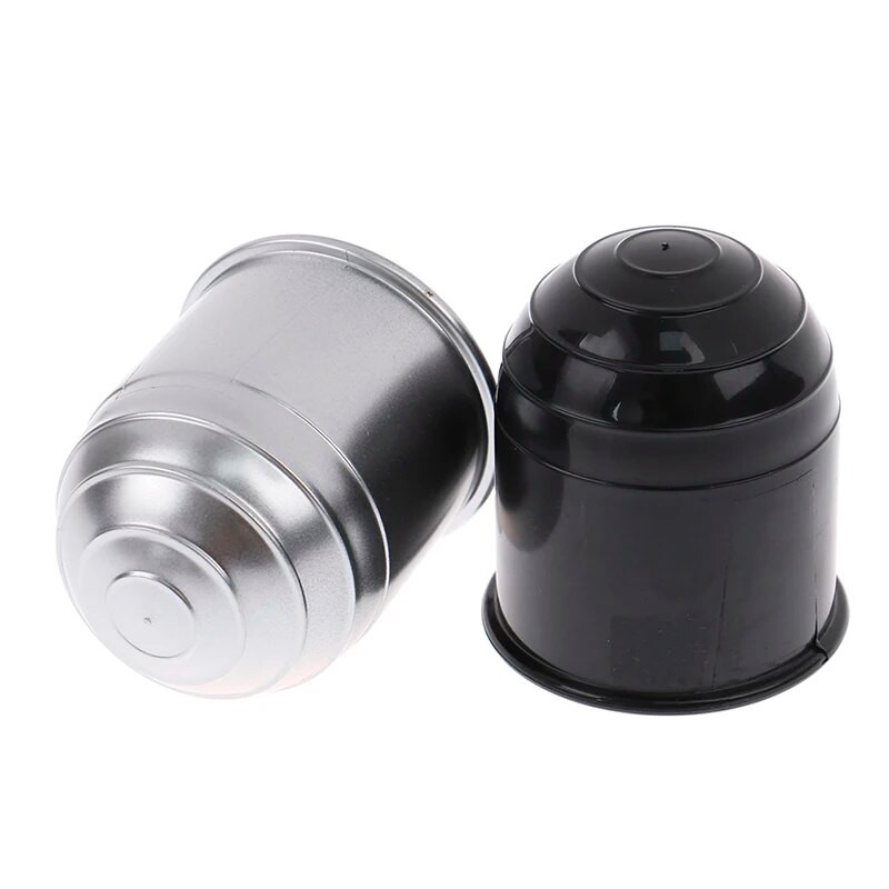 Cârlig de remorcare pentru mașină, argintiu, negru, 50 mm Capac capac pentru cârlig de remorcare Capac cârlig de remorcare Cărucior de remorcare pentru caravană Accesorii pentru remorcă