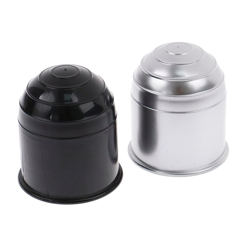 Cârlig de remorcare pentru mașină, argintiu, negru, 50 mm Capac capac pentru cârlig de remorcare Capac cârlig de remorcare Cărucior de remorcare pentru caravană Accesorii pentru remorcă
