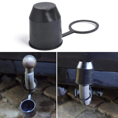 Капак за топка за ремарке 50 мм Водоустойчив капак за теглич с форма на топка за теглене на превозно средство Аксесоари за защита на теглича