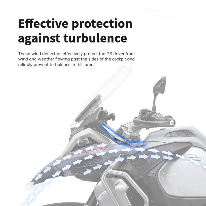 BMW R1250GSA 2019- R 1200 GS ADV GSA 1250 1200 Adventure motocikla augšējā vējstikla sānu deflektora vējstikla vējsargs
