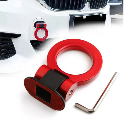 Universal Car Trailer Hooks Sticker Decoration ABS Auto Rear Front Trailer Simulation Racing Ring Vehicle Towing Hook Auto Parts