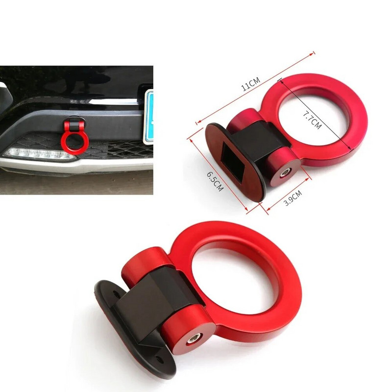 Universaalsed auto haagise konksud kleebise kaunistus ABS Auto tagumine esihaagis simulatsioon võidusõidurõngas Sõiduki veokonks Autoosad