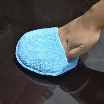 2бр. 5-инчови полиращи гъби за кола маска Микрофибърна пяна Кръгла джобна подложка Почистване на автомобил Автодетайлиране Инструменти за измиване Автоаксесоари
