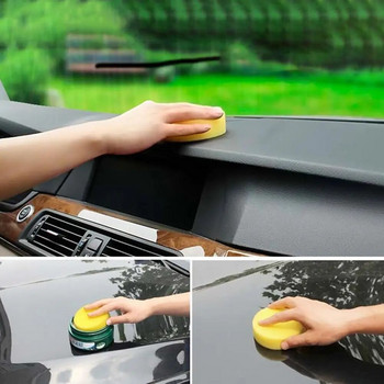 Лека гъба за детайли на автомобила Car-Care Пореста гъвкава жълта подложка за апликатор за полиране на кола Wax Pad Car Wipe Гъба за полиране