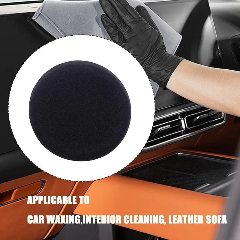 Vaska aplikatora spilventiņš apaļš auto vaksācijas pulēšanas vaska putu sūklis augsta blīvuma aplikatora spilventiņa detaļas mazgāšanas sūklis tīrīšanas piederumi