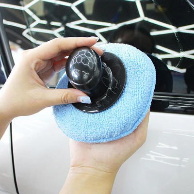 Microfiber Foam Sponge For Car Cleaning Polish Pad Home Auto Accessories Car Polishing Pads Applicator Wax Cleaning