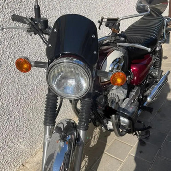 Мотоциклетно предно стъкло ABS мотоциклетни фарове Дефлектор за вятър Спойлер Въздушен дефлектор Стъклен защитен капак Мотоциклет Универсален